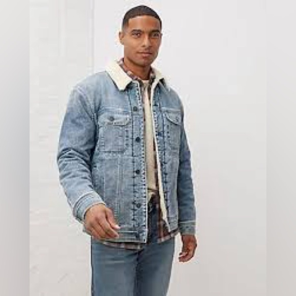 UpWest Sherpa Lined Denim Jacket NWT N225 XL UW7 M S